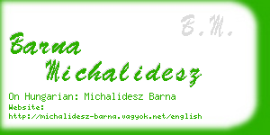 barna michalidesz business card